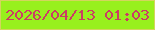 文字の大きさ：4、枠の色：d3d55d、背景の色：98f01d、文字の色：cb3d65 無料ブログパーツのブログ時計