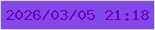 文字の大きさ：1、枠の色：d3d9eb、背景の色：8248e8、文字の色：6e00c7 無料ブログパーツのブログ時計