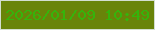 文字の大きさ：3、枠の色：d3ded0、背景の色：698409、文字の色：36b40b 無料ブログパーツのブログ時計