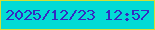 文字の大きさ：4、枠の色：d3df34、背景の色：02dbd5、文字の色：352ac2 無料ブログパーツのブログ時計