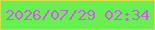 文字の大きさ：1、枠の色：d3df48、背景の色：66f150、文字の色：d15ced 無料ブログパーツのブログ時計