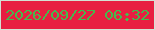 文字の大きさ：1、枠の色：d3e1d4、背景の色：e81f41、文字の色：46b84d 無料ブログパーツのブログ時計