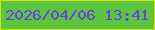 文字の大きさ：3、枠の色：d3e50f、背景の色：5cc53f、文字の色：6840e7 無料ブログパーツのブログ時計