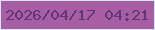 文字の大きさ：2、枠の色：d3e6f1、背景の色：a85ea2、文字の色：61347c 無料ブログパーツのブログ時計