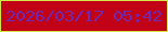 文字の大きさ：2、枠の色：d3e747、背景の色：c20217、文字の色：6f28b0 無料ブログパーツのブログ時計