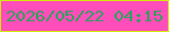 文字の大きさ：1、枠の色：d3ea07、背景の色：ff4eb9、文字の色：2fa15d 無料ブログパーツのブログ時計