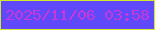 文字の大きさ：1、枠の色：d3ea2b、背景の色：5f49f8、文字の色：c838d9 無料ブログパーツのブログ時計