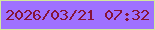 文字の大きさ：3、枠の色：d3ea9c、背景の色：9f71ff、文字の色：861438 無料ブログパーツのブログ時計