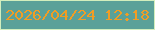 文字の大きさ：3、枠の色：d3eebd、背景の色：5ba199、文字の色：f19d24 無料ブログパーツのブログ時計