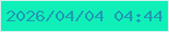 文字の大きさ：2、枠の色：d3eeed、背景の色：0ff0b9、文字の色：1f9ab4 無料ブログパーツのブログ時計