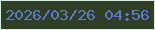 文字の大きさ：3、枠の色：d3f0e4、背景の色：303e26、文字の色：5a7ccd 無料ブログパーツのブログ時計