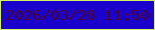 文字の大きさ：1、枠の色：d3f15c、背景の色：1a01cc、文字の色：470031 無料ブログパーツのブログ時計
