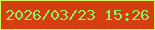 文字の大きさ：5、枠の色：d3f268、背景の色：d53f10、文字の色：91f164 無料ブログパーツのブログ時計
