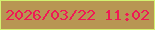 文字の大きさ：5、枠の色：d3f271、背景の色：b89653、文字の色：ef1955 無料ブログパーツのブログ時計