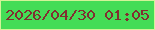 文字の大きさ：4、枠の色：d3f398、背景の色：44dc56、文字の色：812e31 無料ブログパーツのブログ時計