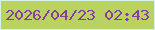 文字の大きさ：5、枠の色：d3f3e9、背景の色：bad261、文字の色：8a3da0 無料ブログパーツのブログ時計
