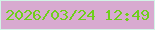 文字の大きさ：4、枠の色：d3f4e7、背景の色：d8aad0、文字の色：6fcf1b 無料ブログパーツのブログ時計