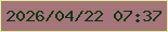 文字の大きさ：4、枠の色：d3f594、背景の色：a6747b、文字の色：043b0f 無料ブログパーツのブログ時計