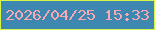 文字の大きさ：2、枠の色：d3f649、背景の色：3e87b0、文字の色：f5aab1 無料ブログパーツのブログ時計