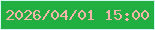 文字の大きさ：5、枠の色：d3f8f4、背景の色：20af40、文字の色：fbb4ad 無料ブログパーツのブログ時計