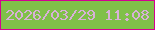 文字の大きさ：3、枠の色：d40091、背景の色：80c049、文字の色：d8b1d8 無料ブログパーツのブログ時計