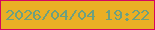 文字の大きさ：3、枠の色：d40561、背景の色：eaaf25、文字の色：6da080 無料ブログパーツのブログ時計
