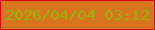 文字の大きさ：2、枠の色：d4080a、背景の色：d87620、文字の色：94b407 無料ブログパーツのブログ時計