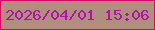 文字の大きさ：3、枠の色：d40a63、背景の色：b08f7d、文字の色：b311a9 無料ブログパーツのブログ時計