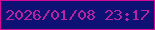 文字の大きさ：2、枠の色：d40b97、背景の色：0d1274、文字の色：b724a0 無料ブログパーツのブログ時計