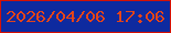 文字の大きさ：1、枠の色：d41105、背景の色：0e2a9f、文字の色：e0441c 無料ブログパーツのブログ時計