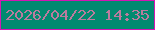 文字の大きさ：5、枠の色：d416b4、背景の色：028a70、文字の色：bb7b9f 無料ブログパーツのブログ時計