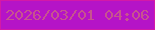文字の大きさ：3、枠の色：d419a7、背景の色：b514c7、文字の色：c7538f 無料ブログパーツのブログ時計