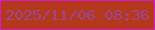 文字の大きさ：2、枠の色：d41aca、背景の色：b6381c、文字の色：9a4790 無料ブログパーツのブログ時計