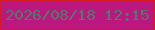 文字の大きさ：1、枠の色：d41b23、背景の色：bc177f、文字の色：51796d 無料ブログパーツのブログ時計