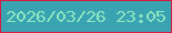 文字の大きさ：1、枠の色：d41c41、背景の色：3aa3b1、文字の色：8de6c2 無料ブログパーツのブログ時計