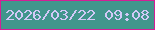文字の大きさ：4、枠の色：d41e96、背景の色：41968c、文字の色：d2c9f7 無料ブログパーツのブログ時計