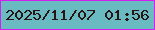 文字の大きさ：1、枠の色：d41ef1、背景の色：69bbc1、文字の色：281413 無料ブログパーツのブログ時計
