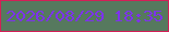 文字の大きさ：3、枠の色：d41f57、背景の色：56795e、文字の色：7d32ed 無料ブログパーツのブログ時計