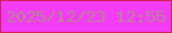文字の大きさ：5、枠の色：d42056、背景の色：f33cf7、文字の色：bb838e 無料ブログパーツのブログ時計