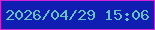 文字の大きさ：1、枠の色：d422d7、背景の色：101fb1、文字の色：67c3c1 無料ブログパーツのブログ時計