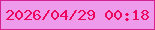 文字の大きさ：3、枠の色：d4238e、背景の色：ee9beb、文字の色：eb055c 無料ブログパーツのブログ時計