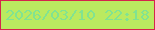 文字の大きさ：1、枠の色：d4254c、背景の色：baea60、文字の色：81e391 無料ブログパーツのブログ時計