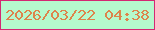 文字の大きさ：4、枠の色：d42873、背景の色：b5f9cd、文字の色：dd834c 無料ブログパーツのブログ時計