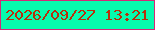 文字の大きさ：5、枠の色：d42877、背景の色：06fbad、文字の色：b82e0b 無料ブログパーツのブログ時計