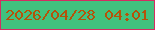 文字の大きさ：1、枠の色：d42d62、背景の色：41c27e、文字の色：b5520a 無料ブログパーツのブログ時計
