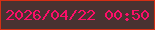 文字の大きさ：2、枠の色：d42f14、背景の色：493231、文字の色：fc0f69 無料ブログパーツのブログ時計