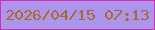 文字の大きさ：1、枠の色：d42fb4、背景の色：ab95ed、文字の色：aa6a26 無料ブログパーツのブログ時計