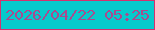文字の大きさ：2、枠の色：d4316e、背景の色：06cacc、文字の色：a94b8f 無料ブログパーツのブログ時計