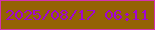 文字の大きさ：1、枠の色：d431b0、背景の色：946204、文字の色：a105d0 無料ブログパーツのブログ時計