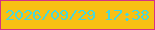 文字の大きさ：1、枠の色：d43286、背景の色：f8c014、文字の色：47d7dc 無料ブログパーツのブログ時計